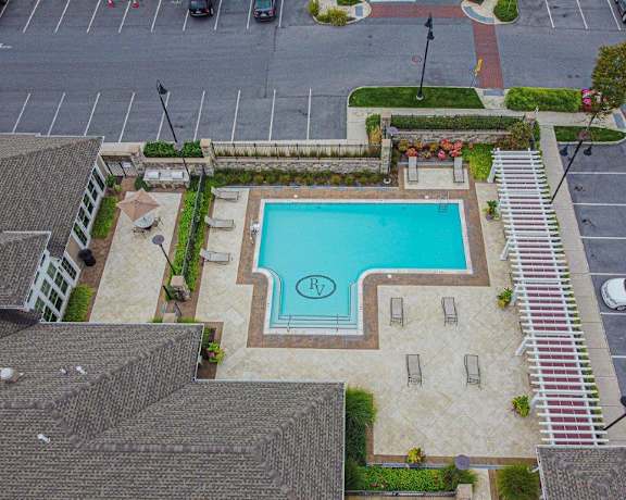 Aerial View Of Pool at Palmer View, Pennsylvania, 18045