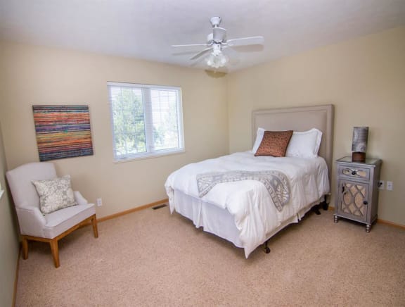 Bedroom at Cascade Pines Duplex Homes in Lincoln NE