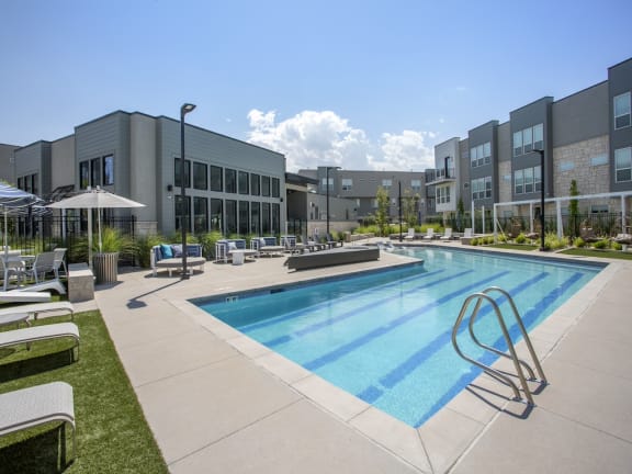 The Austin Townhomes Swimming Pool and Sun Deck