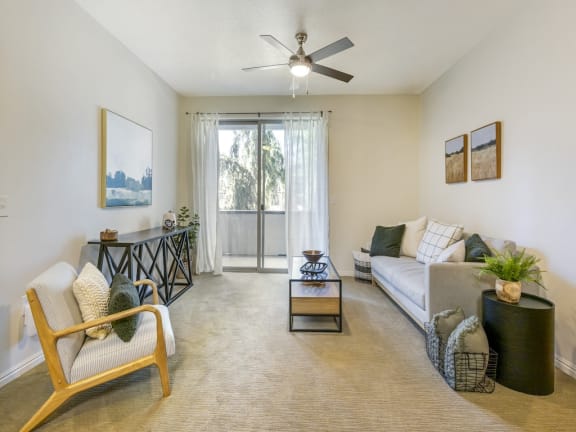 Large Living Room at Falls at Riverwoods Apartments & Townhomes, Logan