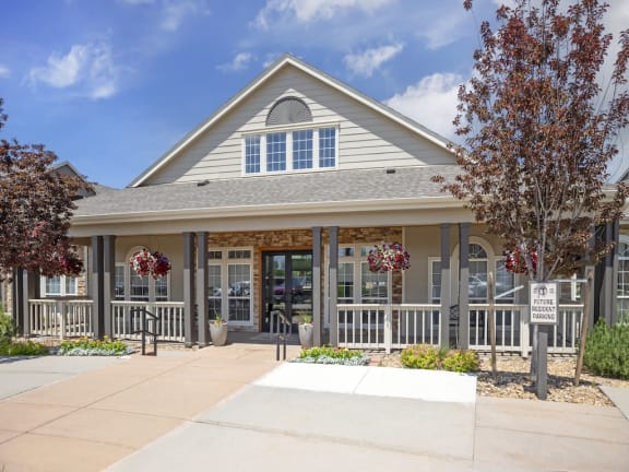Entrance to Clubhouse at Trailside Apartments