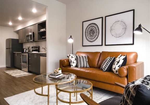 Modern Kitchen and Living Area at Heather Lodge Apartments, Happy Valley