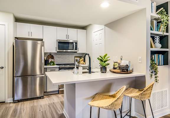our apartments offer a modern kitchen with stainless steel appliances