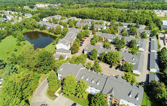 Property aerial view, located in Strongsville, Ohio