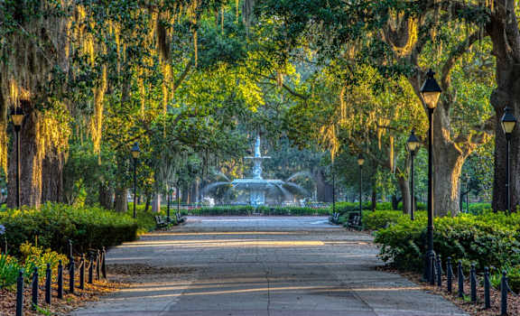 Beautiful park at Retreat at Savannah, Georgia
