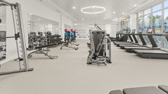 24 hour fitness center at The Marc Luxury Apts in Palm Beach County FL