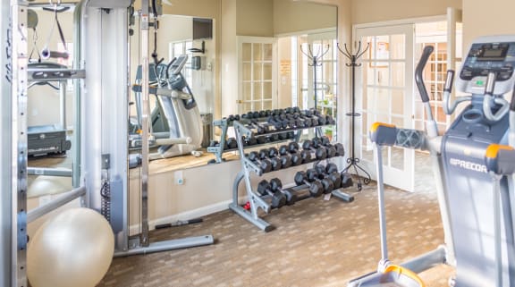 fitness center fitness center at Versailles Apartments, Towson, MD