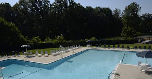 Poolside Entertainment Area at Woodridge Apartments, 3901 Noyes Circle, Randallstown, MD 21133