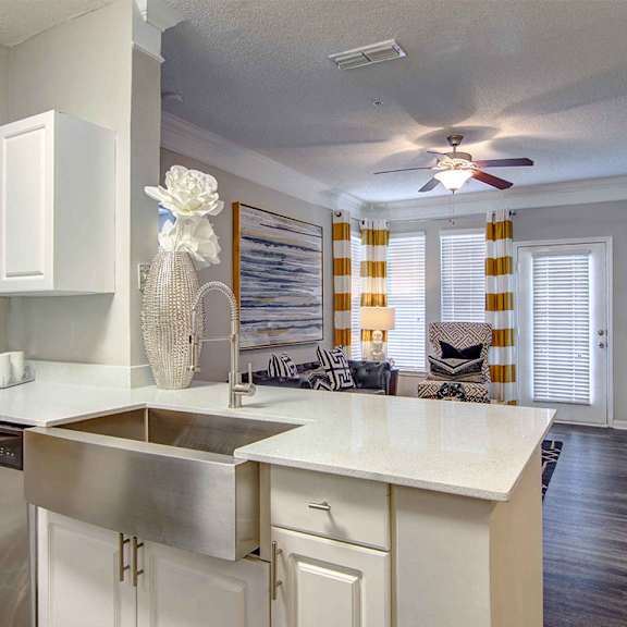 updated kitchen with stainless steel appliances