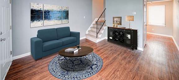 Living Area With Fireplace at Timberstone, North Carolina, 28217
