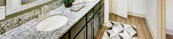 bathroom with updated materials