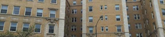 Front View of the Building at Park View Apartments, Chicago, IL