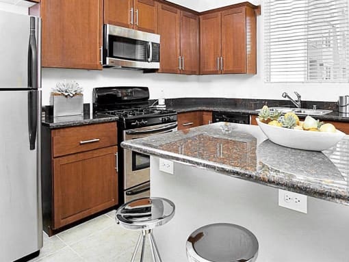 Spacious kitchens with storage and granite countertops at The Croix Townhomes in Henderson, NV offers 2 and 3 bedroom Townhomes!