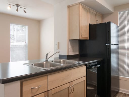 3 bedroom townhome kitchen, Crawford Square Apartments, Pittsburgh, PA