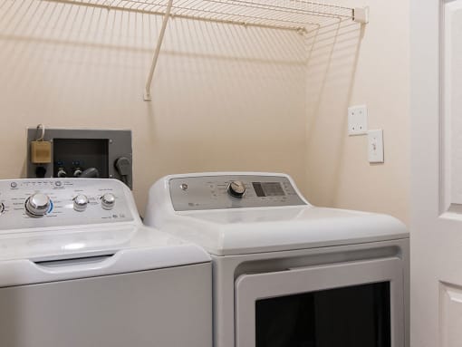 Washer and dryer, Crawford Square Apartments, Pittsburgh, PA