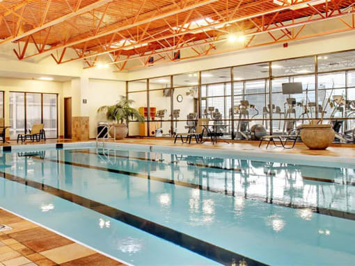 Heated Indoor Swimming Pool area at Reserve Square, Cleveland, 44114