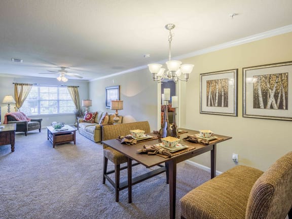 Living room and dining  at Amberleigh Bluff, Knoxville, 37922