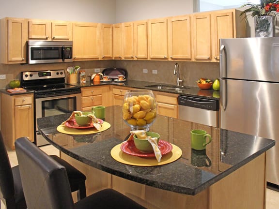 Granite Countertops in the Kitchens and Bathrooms at The Residences at 668, Ohio
