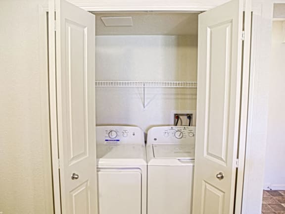 In-Unit Full-Sized Washer and Dryer Set at Andover Pointe Apartment Homes in La Vista, NE