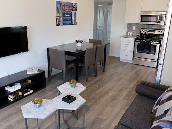 Open Concept Living, Dining and Kitchen Area