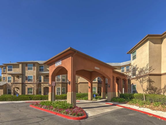 Driveway entrance to building at VINTAGE AT BOUQUET CANYON, Santa Clarita California