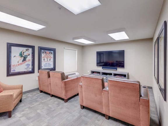 Movie Room at VINTAGE AT BOUQUET CANYON, Santa Clarita California