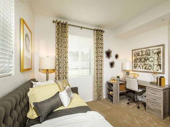 Second bedroom serves as a den or home office