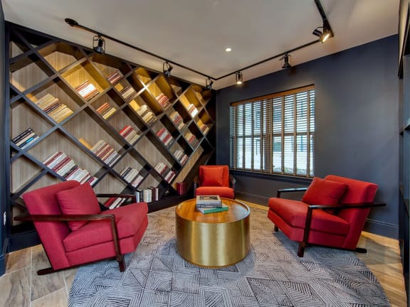 Library with private meeting spaces at OneHarrison