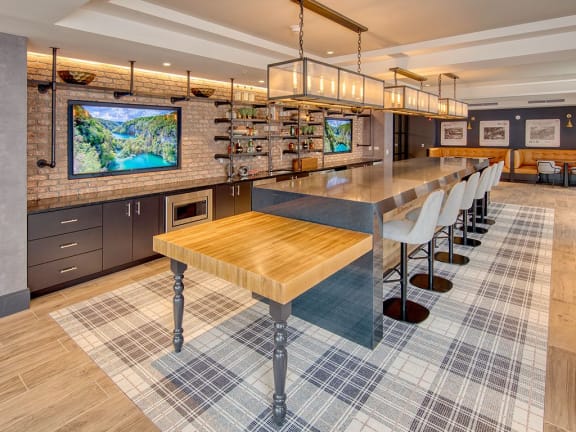 Coffee lounge with private dining at One Harrison