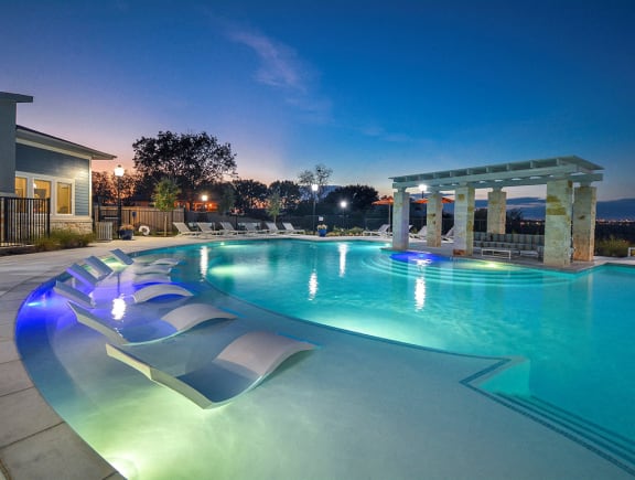 Crystal Clear Swimming Pool with Sundeck and BBQ Pits Throughout at The Terrace at Walnut Creek, Austin, 78724