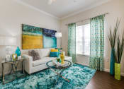 Thumbnail 1 of 27 - Sophisticated living room at CLEAR Property Management , The Lookout at Comanche Hill, San Antonio, 78247