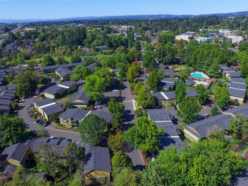 Community Aerial View at Commons at Timber Creek, Portland