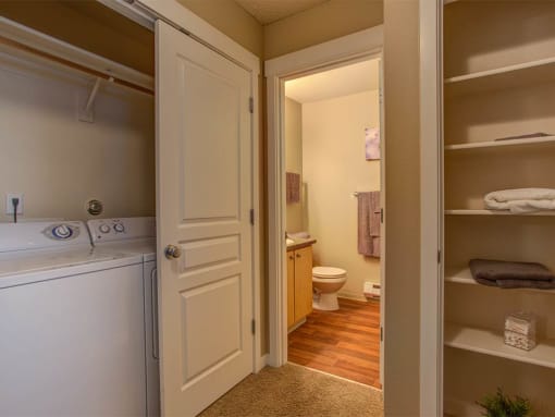 In-Home Washer/Dryer and Storage at Commons at Timber Creek, Oregon