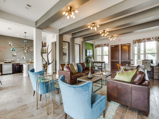 Stylish Decorated Lounge Area at CLEAR Property Management , The Lookout at Comanche Hill, San Antonio
