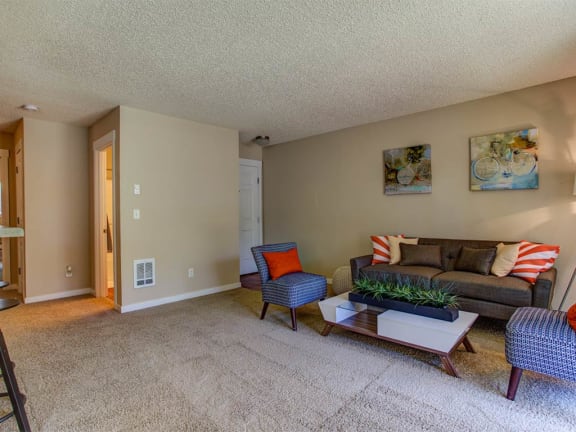 Living Room and Entrance at Commons at Timber Creek, Portland, Oregon