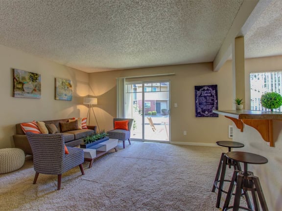 Carpeted Living Room at Commons at Timber Creek, Portland, Oregon