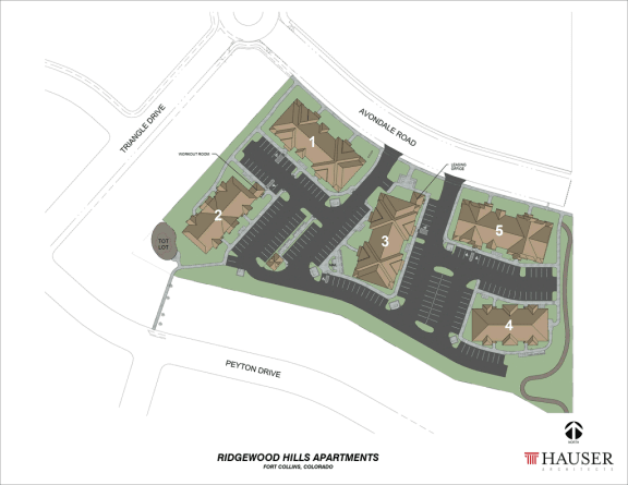 a site plan showing the layout of a parking lot