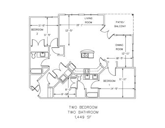 Floor Plan  New Garden Square - Large 2 bedroom 2 Bathroom