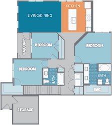 C1U-BHG Floor Plan at Watermark on Twenty Mile, Parker
