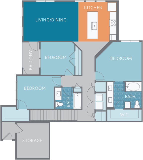 Floor Plan  C1U-BHG Floor Plan at Watermark on Twenty Mile, Parker