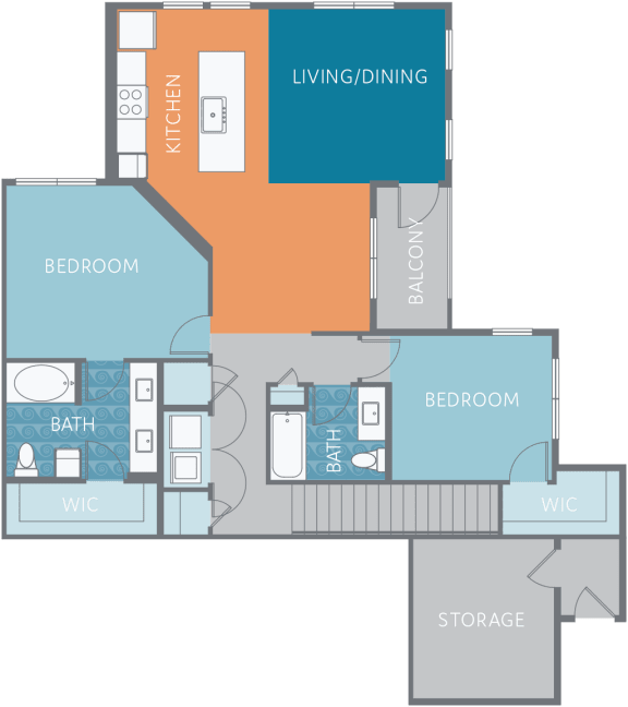 Floor Plan  B1U-BHG Floor Plan at Watermark on Twenty Mile, Parker, CO