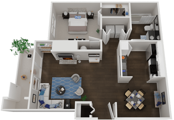 Floor Plan  Whitewater Park Apartments|1Bed/1 Bath