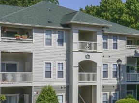 New building exteriors at Mayfaire Apartments in Raleigh, NC
