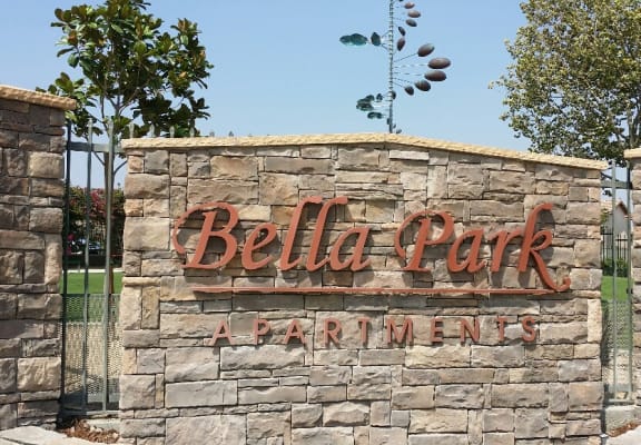 Property Entrance Signat Bella Park Apartments, Rialto, CA