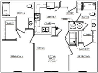 Floor Plan 2 Bedroom