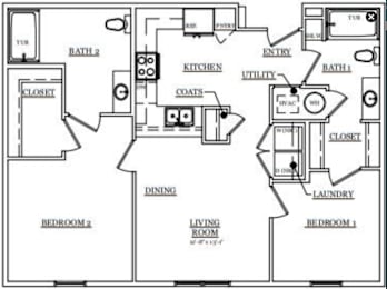  Floor Plan 2 Bedroom