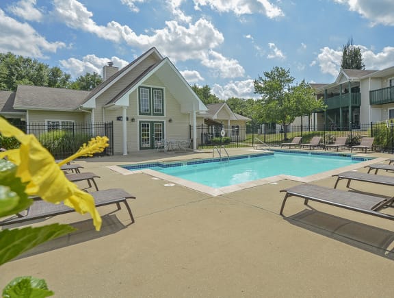 Outdoor Pool and Sundeck with Lounge Chairs