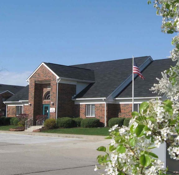 Leasing center exterior at Bradford Place Apartments, 3224 S 9th St., 47909