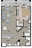 A4Floor plates with LVT at Harrison Apartments, Florida, 34243