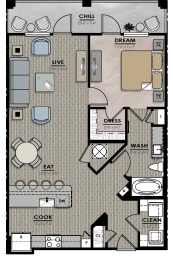 A4Floor plates with LVT at Harrison Apartments, Florida, 34243